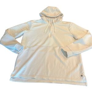 Apana Women’s Cream Yoga 1/4 Zip Hoodie Pullover Size Large
